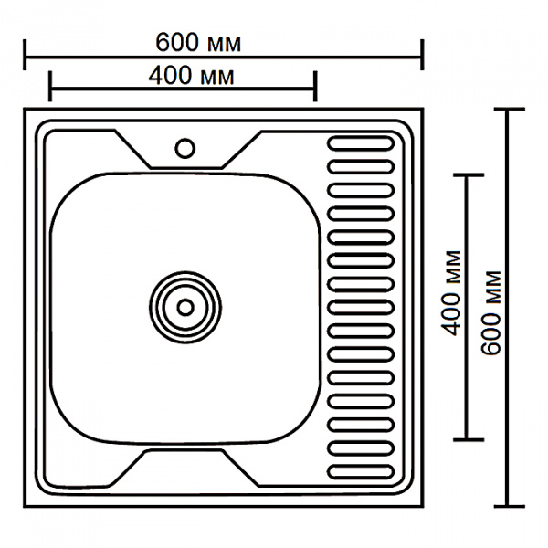 Кухонная мойка Ledeme L66060-L 60x60 декор