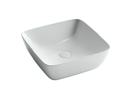 Умывальник чаша Ceramicanova FORM накладная квадратная 420*420*145мм, Белый, CN2002