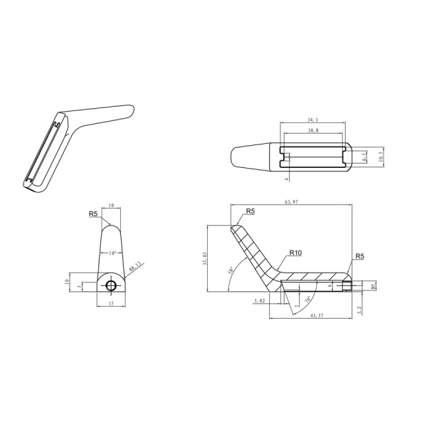 Крючок для ванной WONZON & WOGHAND, Брашированный никель (WW-V4301-BR)