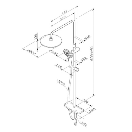 Душевая система AM.PM F0780200 Like