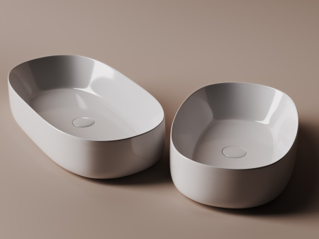 Умывальник чаша накладная овальная Ceramicanova Element 675*350*140мм, Белый, CN5022