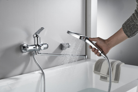 Смеситель для ванны Shevanik S8522, хром