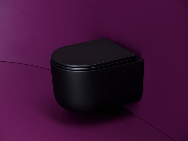 Подвесной унитаз Ulma безободковый, смыв торнадо CERAMICANOVA CN4006TMB