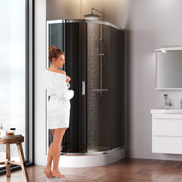 W83UG-302U120CG Like Solo Slide 120 Душевое ограждение AM.PM Like 120x80, стекло тонированное, профиль хром глянцевый