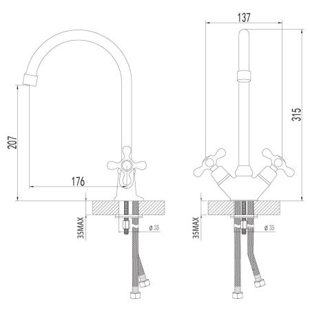 Смеситель Lemark Standard LM2105C для кухни