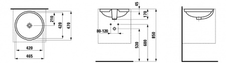 Умывальник Laufen Pro B 8189620001091 42x42