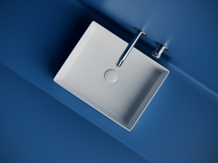 Раковина накладная прямоугольная Ceramicanova Element 361*471*130, белый, CN6069