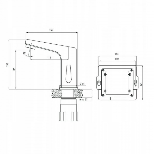 Смеситель для умывальника Deante Hiacynt BCH 029R