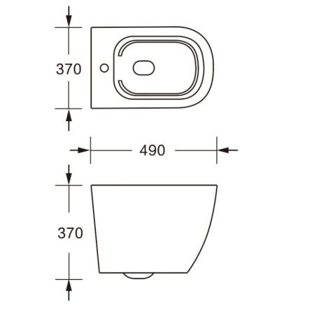 Унитаз SELLA Aria Tornado подвесной безободковый c функцией смыва торнадо Cerutti SPA CT9529
