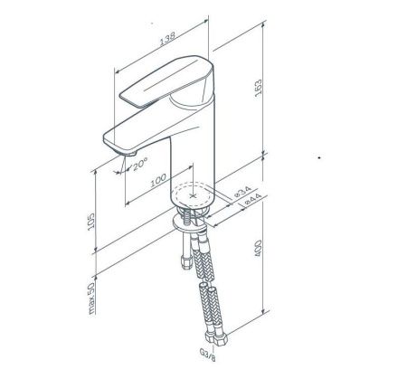 Смеситель для раковины AM.PM Gem F90A02100