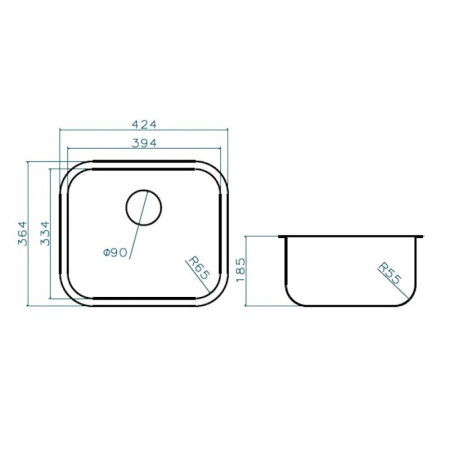 Кухонная мойка Grandex Aqua Select 200332, сатин