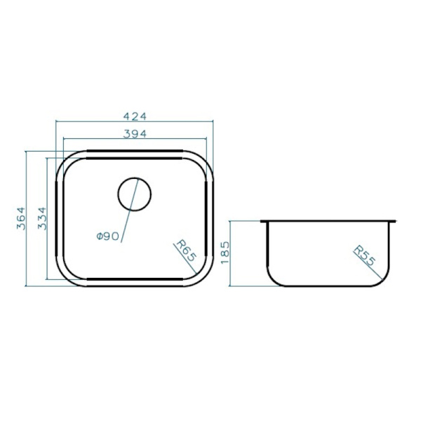 Кухонная мойка Grandex Aqua Select 200332, сатин