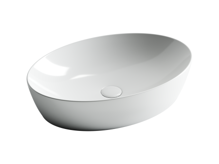 Умывальник чаша накладная овальная Ceramicanova Element 610*410*150мм, Белый, CN5018