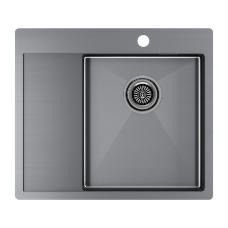 Мойка Paulmark KRONER 59F PM225951-GMR 510х590х200 мм, нержавеющая сталь, вороненая сталь