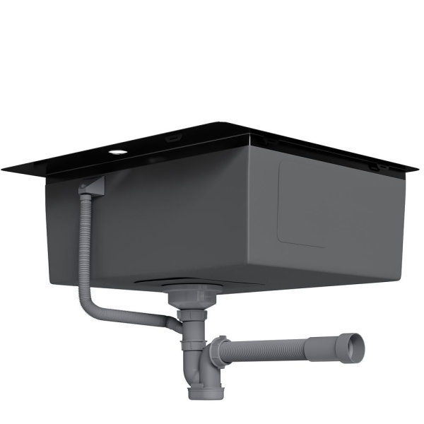 Сифон для одночашевой кухонной мойки БЕЗ ВЫПУСКА Reflexion Part RX9001PT