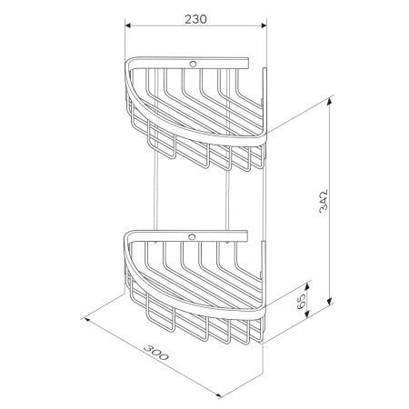 Корзина для душа AM.PM Sense L A7452200 угловая