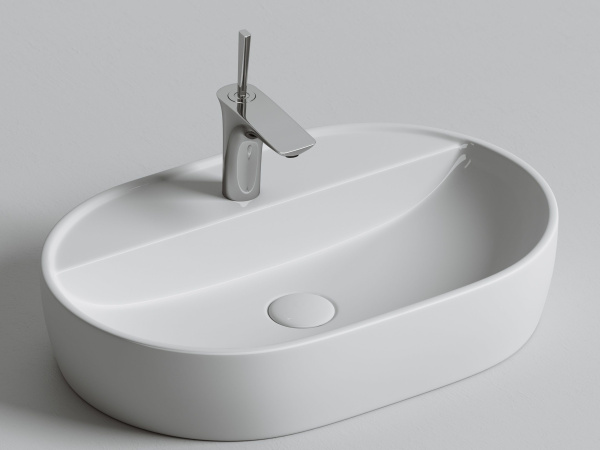 Умывальник накладной Ceramicanova Element 600*400*125мм, Белый, CN6035