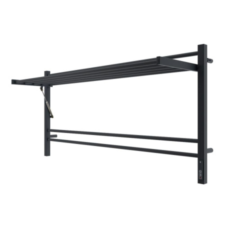 Полотенцесушитель электрический с полкой Terminus Горизонт П8 120х60 КС, черный муар