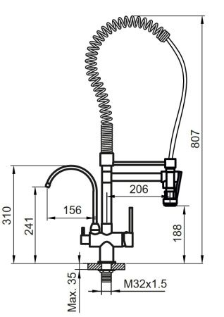 Смеситель для мойки Ahti Kemi KM803020