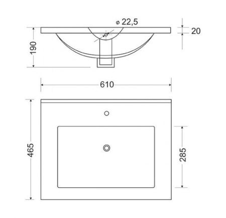 Тумба подвесная Toppus Silk 60 9811.001, белый матовый, с умывальником Next
