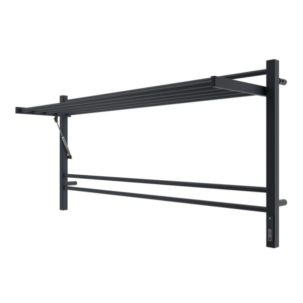 Полотенцесушитель электрический с полкой Terminus Горизонт П8 120х60 КС, черный муар