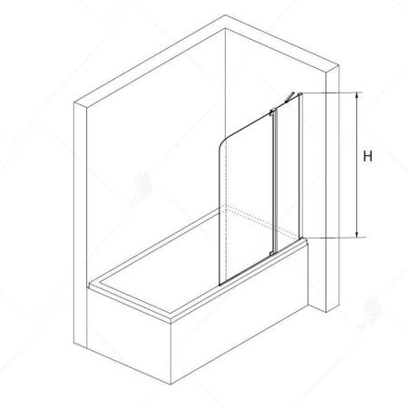 Шторка на ванну RGW SC-03 03110311-11 прозрачное стекло, хром