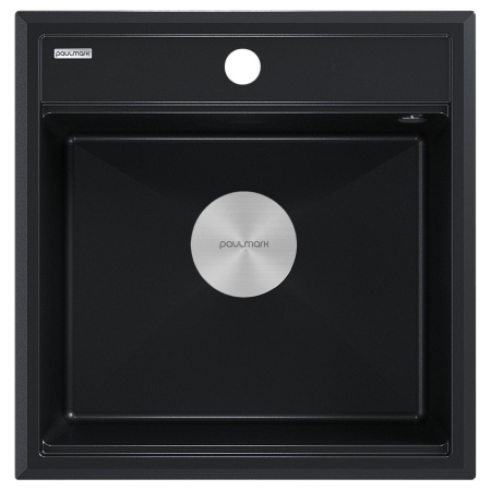 Мойка Paulmark STEPIA 50 PM115051-BLM 510х500х190 мм, IT-GRANIT, черный металлик