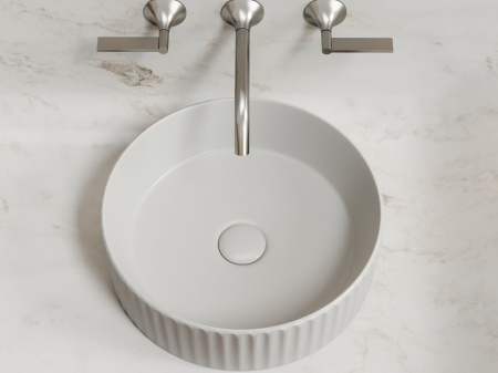 Умывальник чаша накладная круглая Ceramicanova Element 360*360*115мм, серый матовый, CN6057MSG