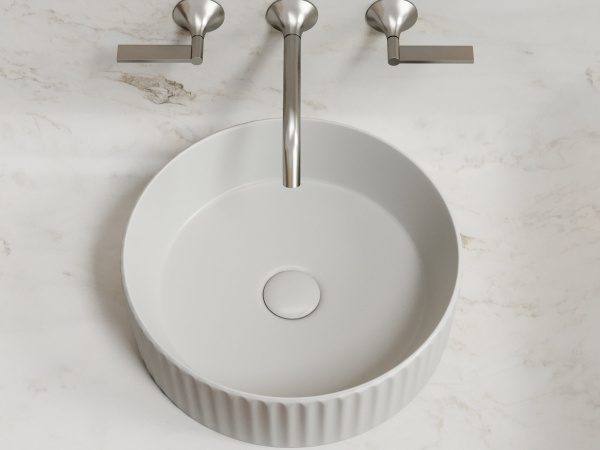 Умывальник чаша накладная круглая Ceramicanova Element 360*360*115мм, серый матовый, CN6057MSG