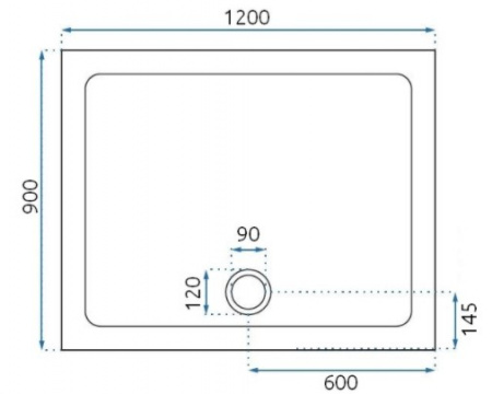 Душевой поддон Rea Grey Rock 90x120 K4584