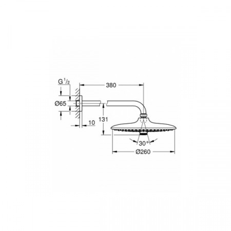 Верхний душ Grohe Euphoria 260 26458000