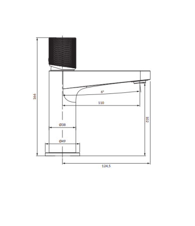 Смеситель для раковины OMNIRES Contour CT8010GLB