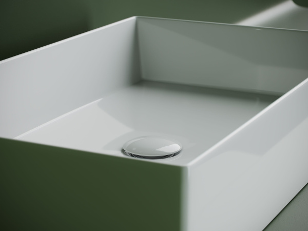 Раковина накладная прямоугольная Ceramicanova Element 601*361*130, белый, CN6070