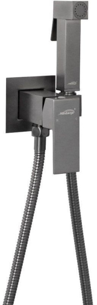 Смеситель встраиваемый с гигиеническим душем Hansberge H3077 Графит