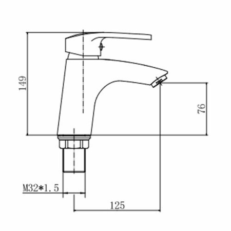 Смеситель для раковины FASHUN A1066, хром