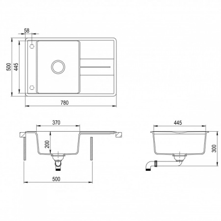 Кухонная мойка Aquasanita Bella SQB101AW (argent 220)