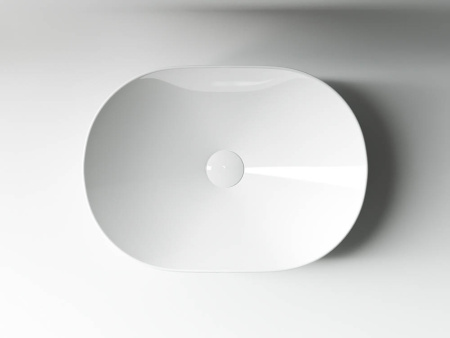 Умывальник чаша накладная овальная Ceramicanova Element 480*350*130мм, Белый, CN5010