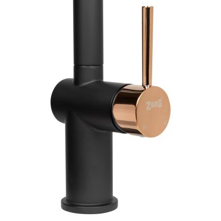 Смеситель для кухни ZorG ZRN 980128 Gunblack Gold Rosy