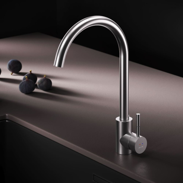 F85B07111 X-Joy S, Смеситель для кухни AM.PM с С-изливом, сатин