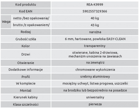 Душевой уголок Rea Round Space N 90x90 K9999