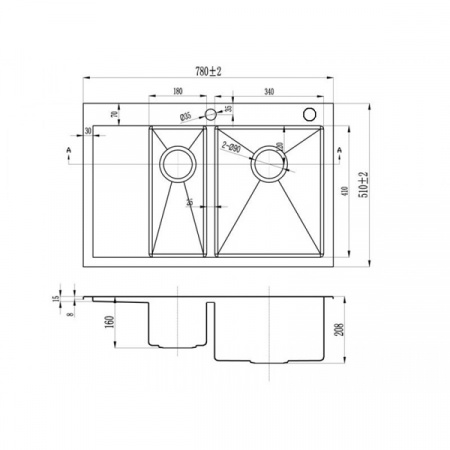 Мойка ZorG INOX RХ 5178-2 R