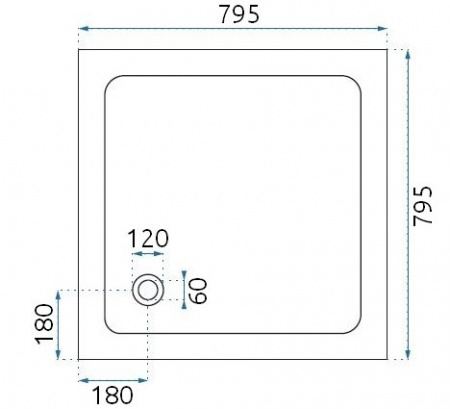 Душевой поддон Rea Perfect Space EGO5 80x80 K012U Black