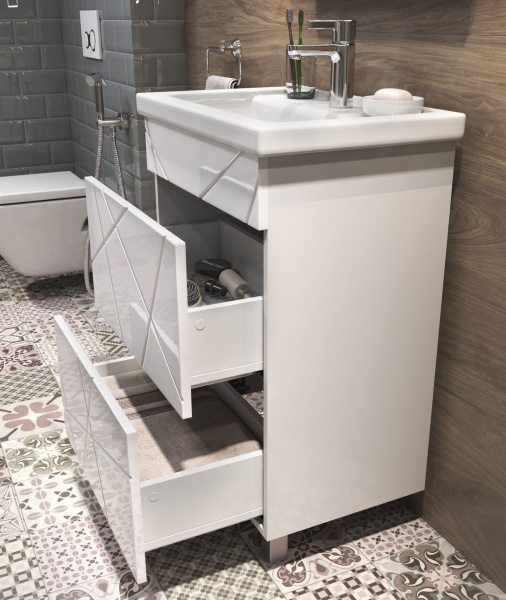 Тумба под раковину напольная VIGO Geometry tn.GEO.FOS.60.2Y, 60 см