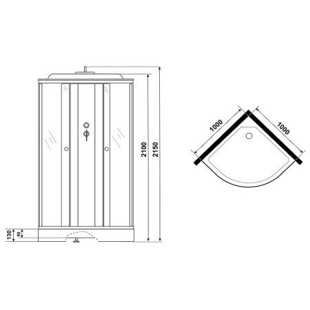 Душевая кабина Niagara Eco 100x100 NG-4502-14 без гидромассажа