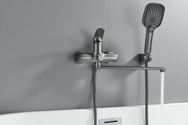 Смеситель для ванны Shevanik S8522T, оружейная сталь