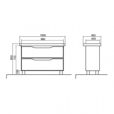 Тумба с умывальником Аква Родос Венеция 100 венге OP0000195