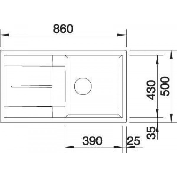 Кухонная мойка Blanco Metra 5 S (антрацит) 513044