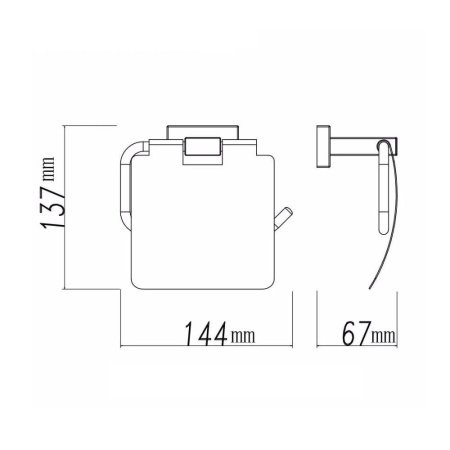 Держатель для туалетной бумаги Shevanik SG5605T, оружейная сталь