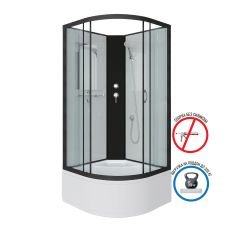 Душевая кабина Niagara Classic NG-2508-14F (90х90х215) высокий поддон(40см),стекло тонированное