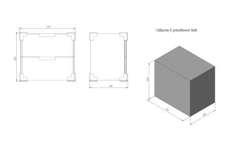 Тумба подвесная BRIZ Прато 70 с умывальником Прато, 240 03-18070-16 00 БЕЛ